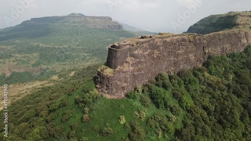 Aerial: Dramatic Vinchu Kada has commanding view over two valleys photo