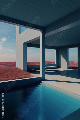 Surreal blue home
