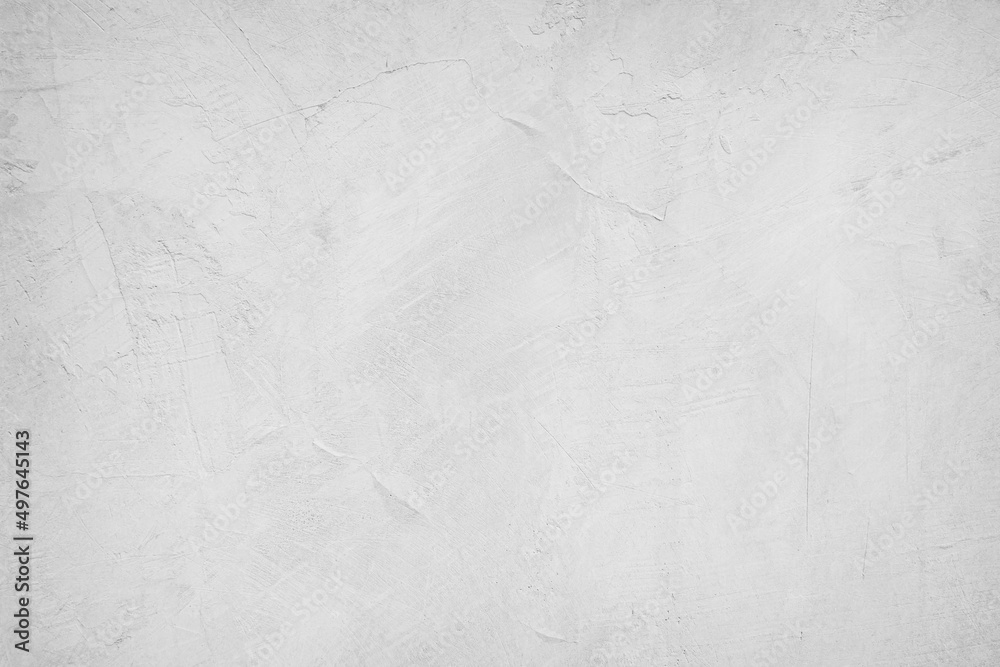 Obraz premium White concrete texture wall background. Pattern crack floor rough grey cement design element concept.