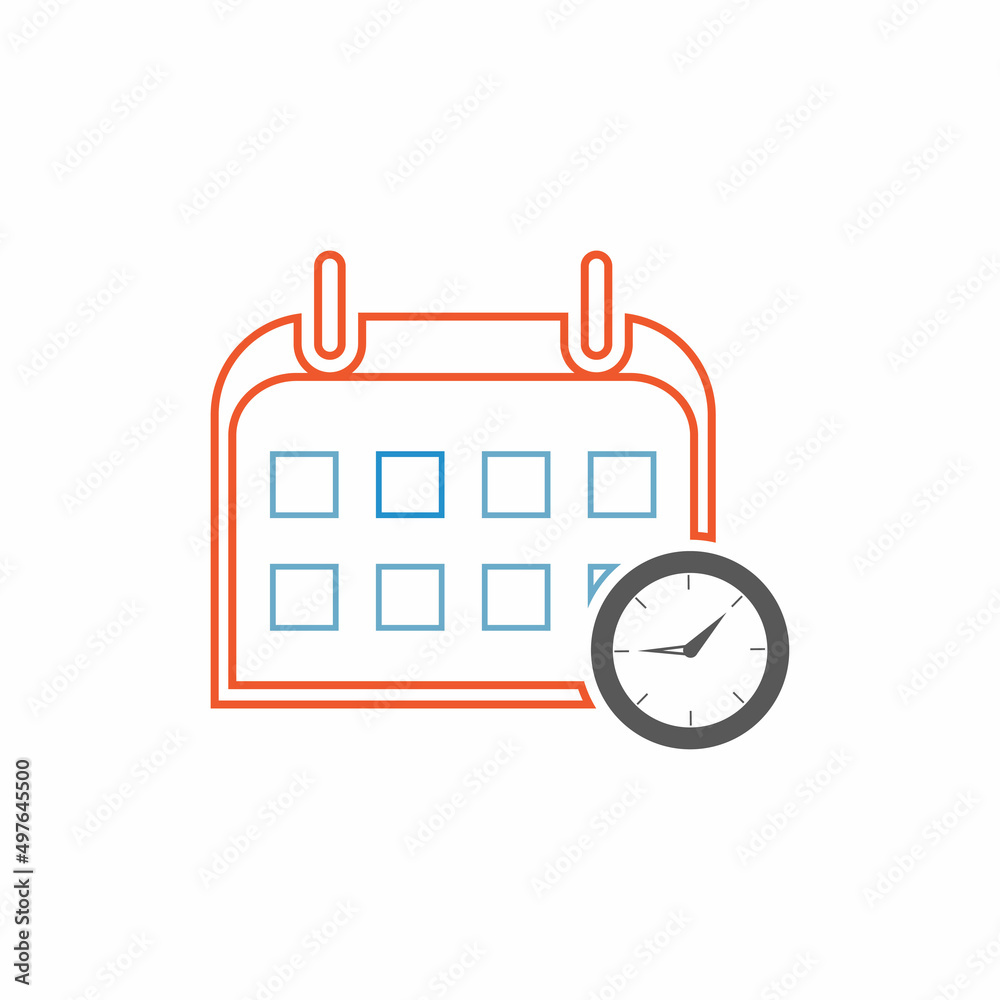 Calendar time icon vector deadline illustration event reminder symbol background Calendar time icon vector deadline illustration event reminder symbol background