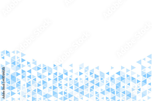 Polygonal blue mosaic background. Abstract low poly vector illustration. Triangular pattern, copy space. Template geometric business design with triangle for poster, banner, card, flyer