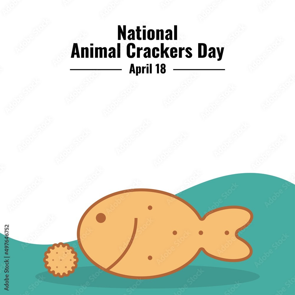 Animal Crackers Vector Icons, National Animal Crackers Day Design
