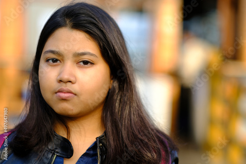 Wallpaper Mural close up portrait of a teenage Indian girl at outdoors Torontodigital.ca