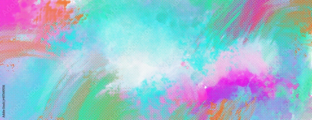 Hand Painted Modern abstract Screened Lo Fi Painterly background of splotch and gradient colors
