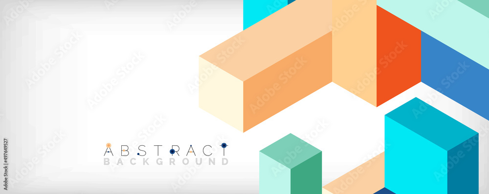 Abstract background. 3d cubes, cubic elements and blocks. Techno or business concept for wallpaper, banner, background, landing page Abstract background. 3d cubes, cubic elements and blocks. Techno or business concept for wallpaper, banner, background, landing page
