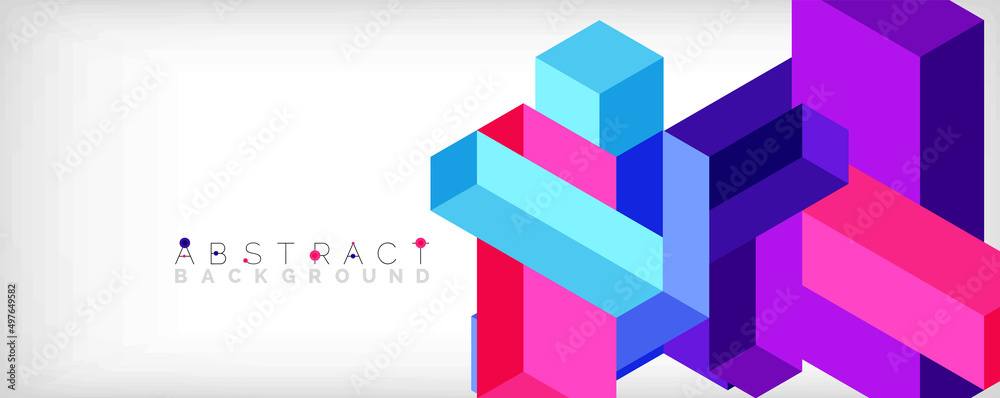 Abstract background. 3d cubes, cubic elements and blocks. Techno or business concept for wallpaper, banner, background, landing page Abstract background. 3d cubes, cubic elements and blocks. Techno or business concept for wallpaper, banner, background, landing page
