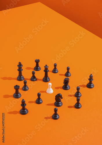 Still Life of Chess Figures photo