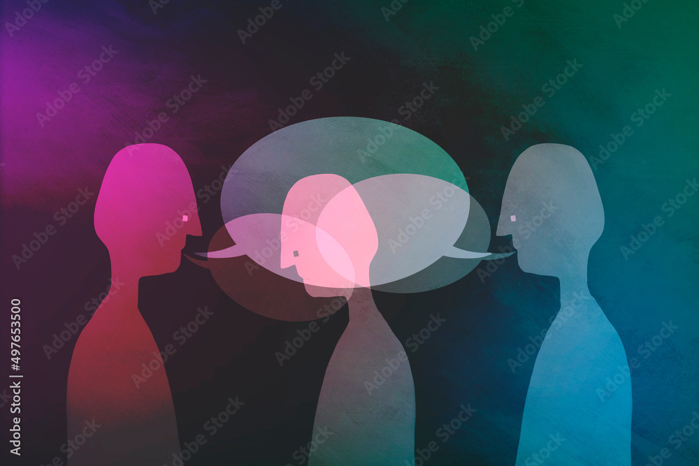 © Catherine MacBride/Stocksy - An illustration of Being Talked Over, or Getting Told Off © Catherine MacBride/Stocksy - An illustration of Being Talked Over, or Getting Told Off