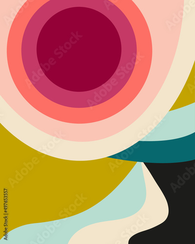 Boldly Colored Circular Graphic Design photo