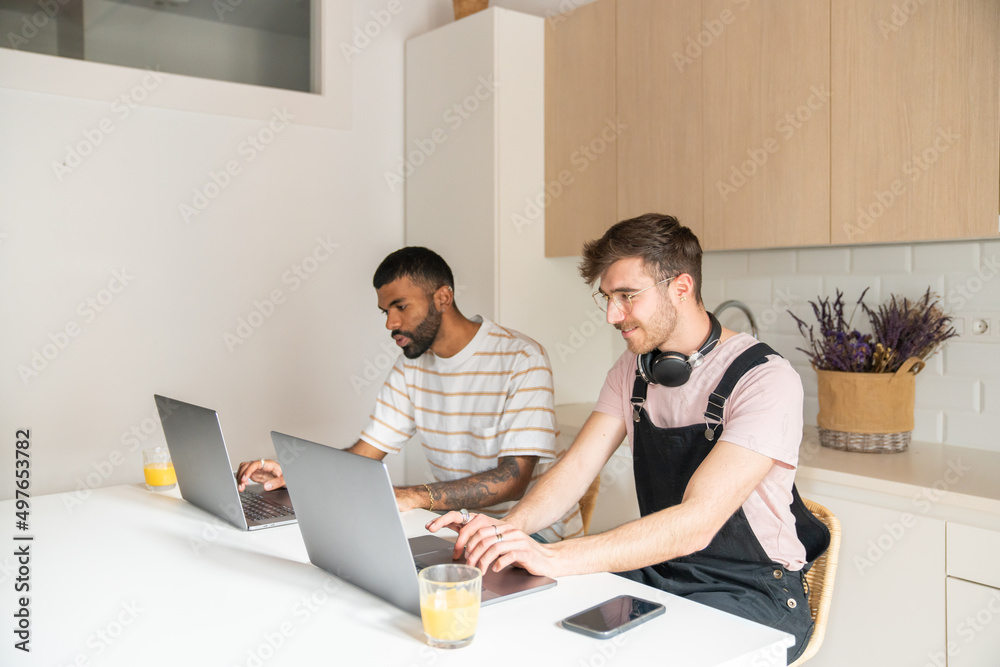 Two Man Working From Home Two Man Working From Home