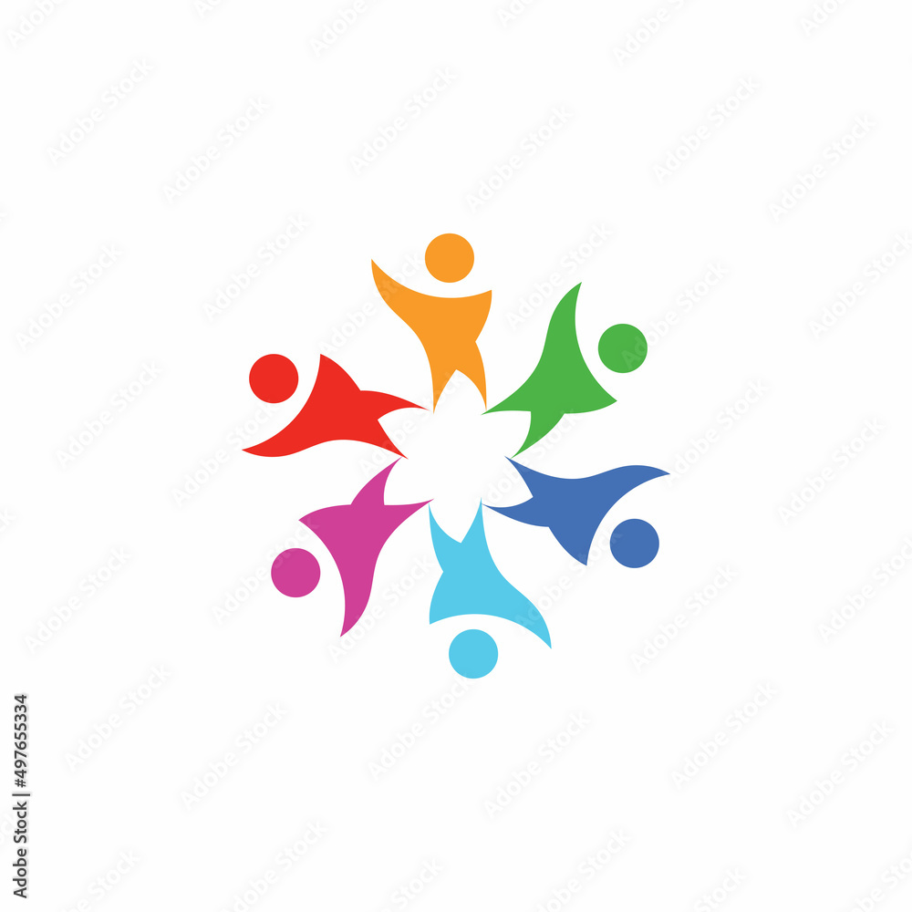 People Community Logo design vector template. Teamwork business