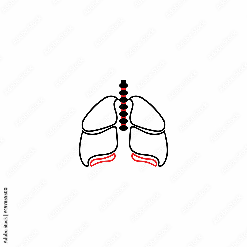 Lung health medical logo template icon Image Lung health medical logo template icon Image