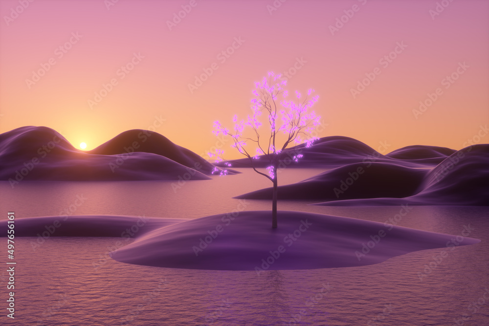 Neon tree Stock Photo | Adobe Stock