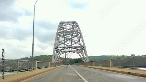 Adomi Bridge crossing in Ghana, Africa photo