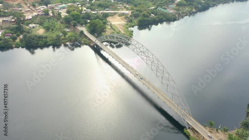 Adomi Bridge crossing in Ghana, Africa photo