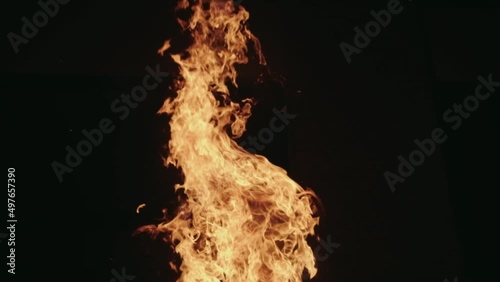 Fire Slow Motion Close up Evening Ashes
Orange Bonfire photo