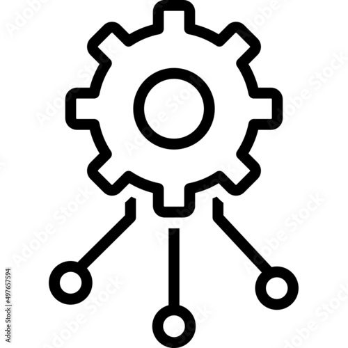 Black line icon for Rpa