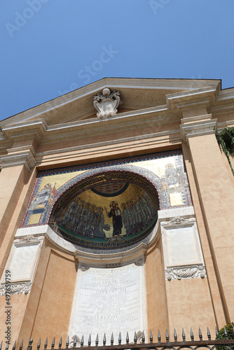 Canvastavla External of the Religious Moment called Scala Santa or Holy Stair in Rome in Ita