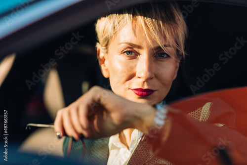 Business Woman in the Car