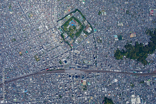 静岡周辺真俯瞰・空撮