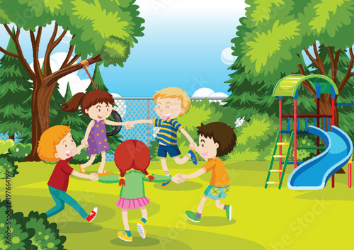 Kids doing physical activity