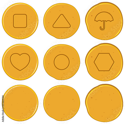 Scratching dalgona cookie concept
