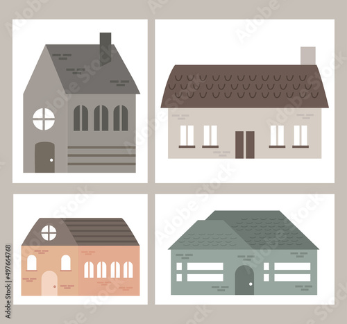 icons set of houses