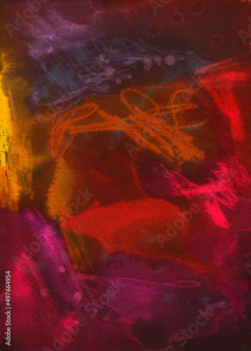 Colourful Abstract in Water soluble Wax Pastel photo