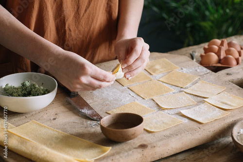 Closing Homemade Fresh Ravioli.