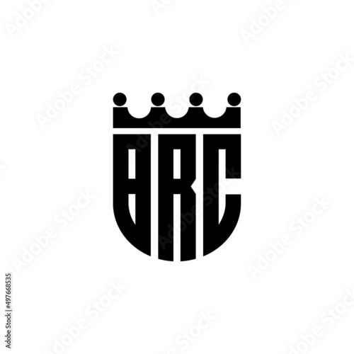BRC letter logo design with white background in illustrator, vector logo modern alphabet font overlap style. calligraphy designs for logo, Poster, Invitation, etc.