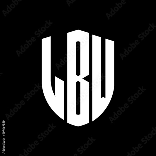 LBW letter logo design. LBW modern letter logo with black background. LBW creative  letter logo. simple and modern letter logo. vector logo modern alphabet font overlap style. Initial letters LBW  photo