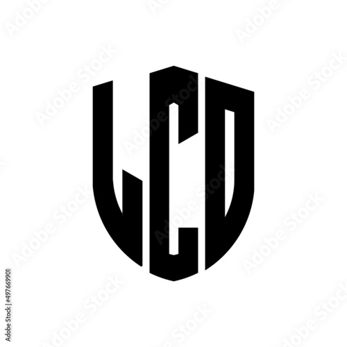 LCO letter logo design. LCO modern letter logo with black background. LCO creative  letter logo. simple and modern letter logo. vector logo modern alphabet font overlap style. Initial letters LCO  photo