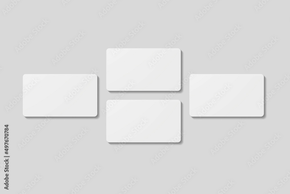 Stack blank business card for mockup. 3D Render. Stack blank business card for mockup. 3D Render.