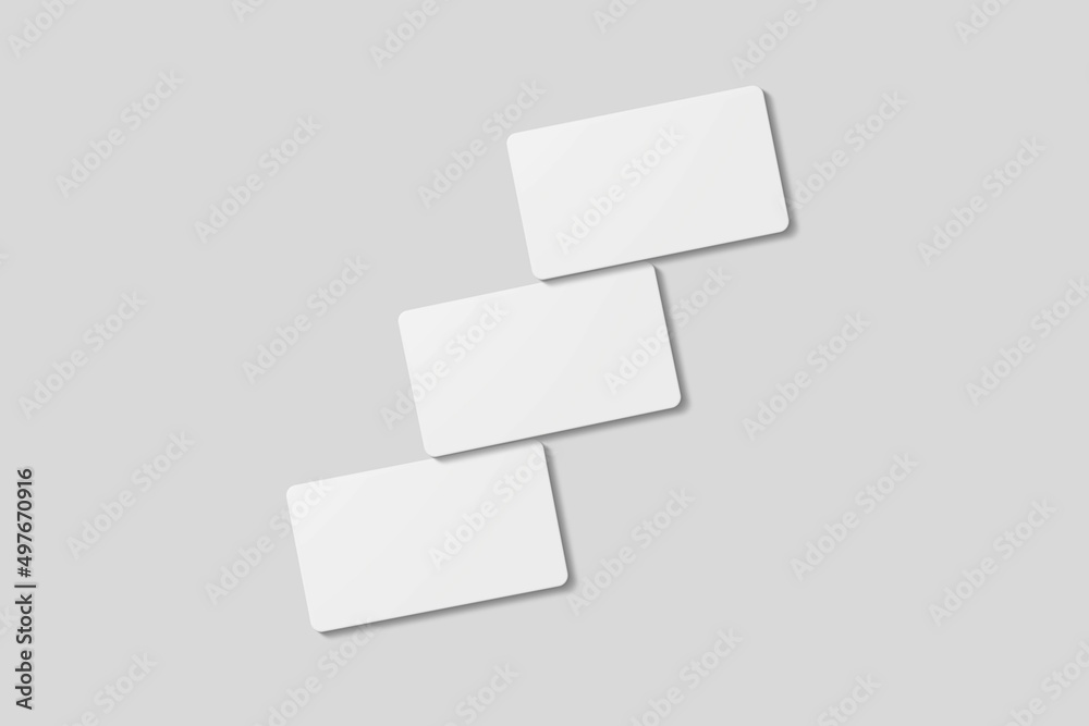 Stack blank business card for mockup. 3D Render. Stack blank business card for mockup. 3D Render.