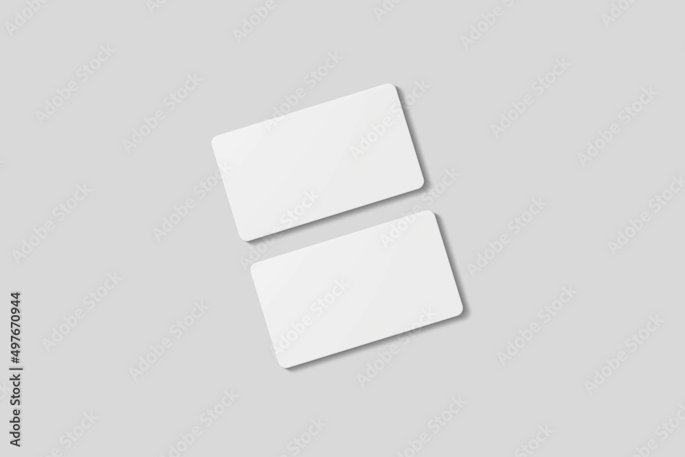 Stack blank business card for mockup. 3D Render. Stack blank business card for mockup. 3D Render.