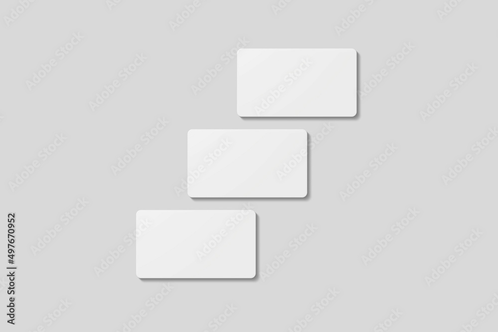 Stack blank business card for mockup. 3D Render. Stack blank business card for mockup. 3D Render.