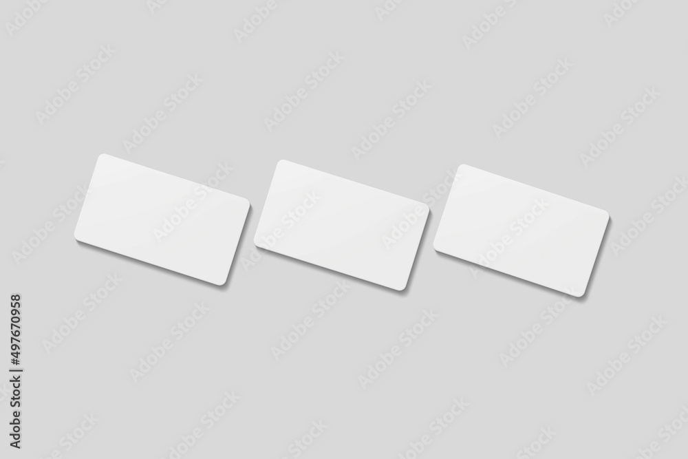 Stack blank business card for mockup. 3D Render. Stack blank business card for mockup. 3D Render.