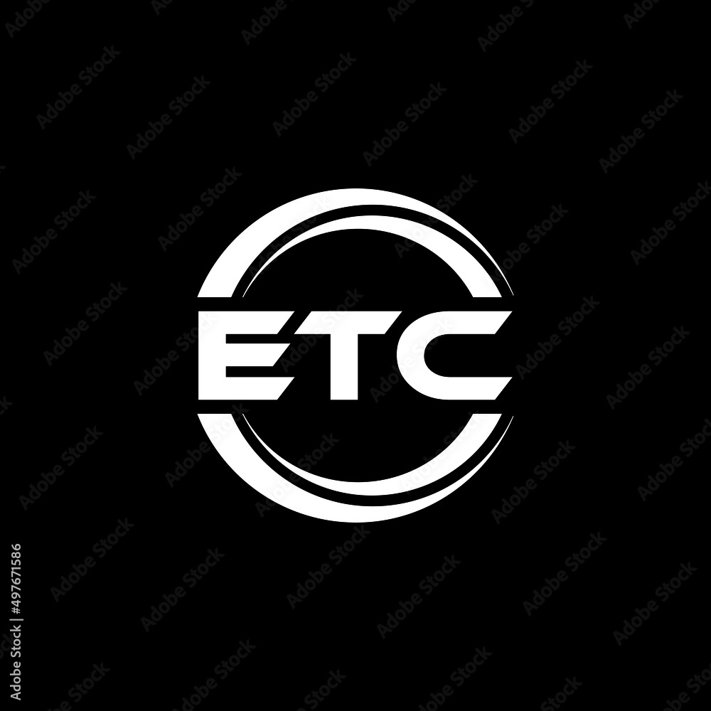ETC letter logo design with black background in illustrator, vector logo modern alphabet font overlap style. calligraphy designs for logo, Poster, Invitation, etc. ETC letter logo design with black background in illustrator, vector logo modern alphabet font overlap style. calligraphy designs for logo, Poster, Invitation, etc.