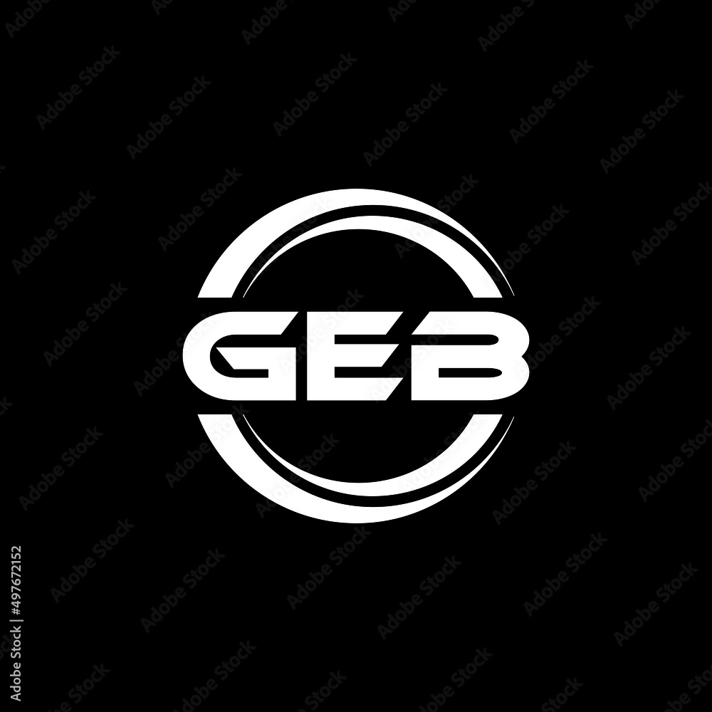 GEB letter logo design with black background in illustrator, vector logo modern alphabet font overlap style. calligraphy designs for logo, Poster, Invitation, etc. GEB letter logo design with black background in illustrator, vector logo modern alphabet font overlap style. calligraphy designs for logo, Poster, Invitation, etc.