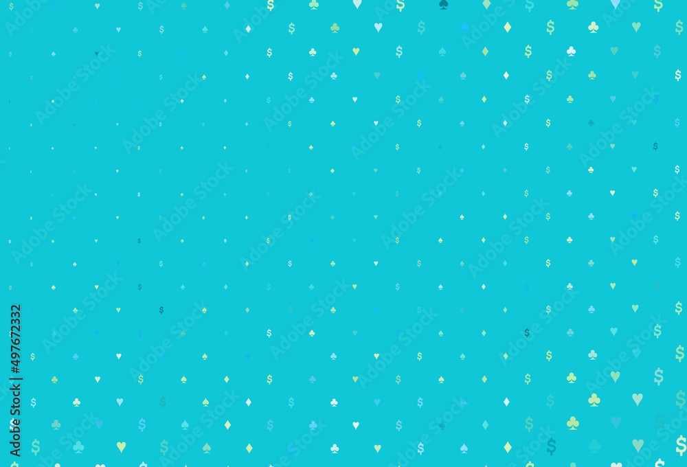 Light blue, yellow vector layout with elements of cards.