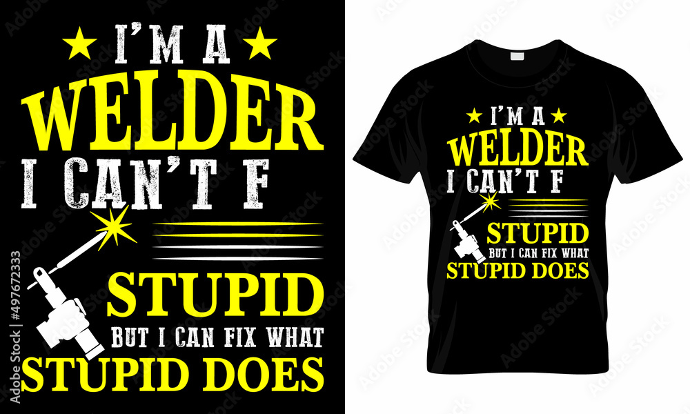 Welder T-shirt Design Template