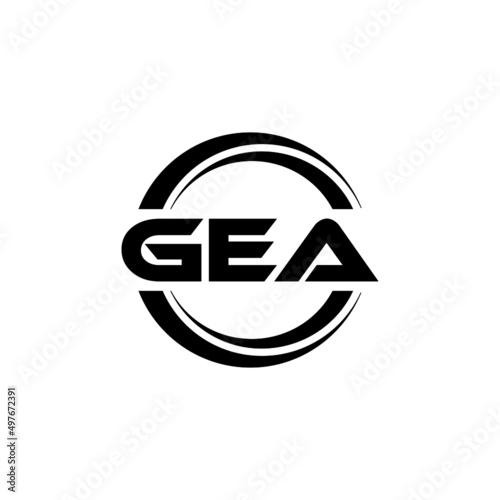 GEA letter logo design with white background in illustrator, vector logo modern alphabet font overlap style. calligraphy designs for logo, Poster, Invitation, etc.