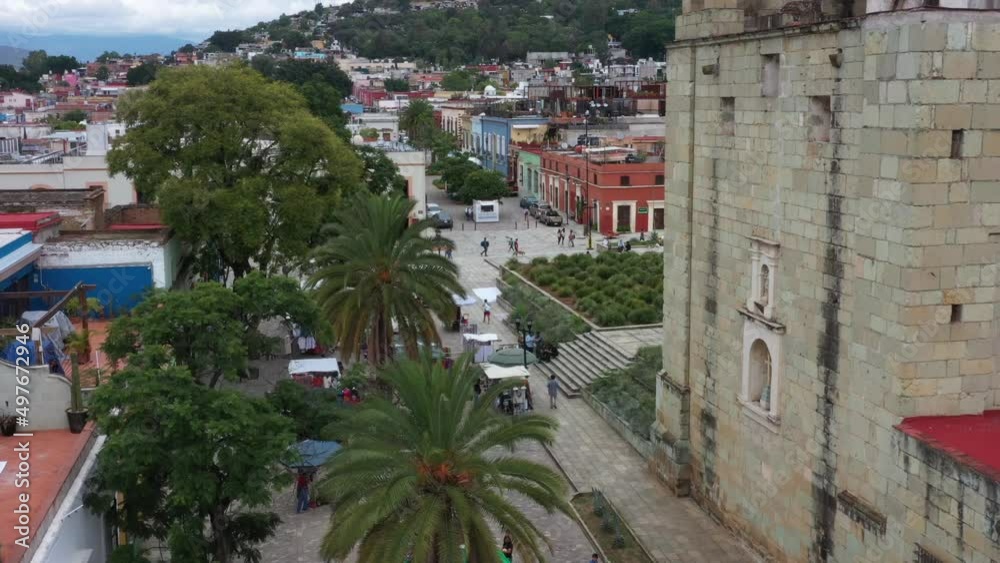 Aerial view of a big church in Oaxaca, Mexico. Aerial view of a big church in Oaxaca, Mexico.