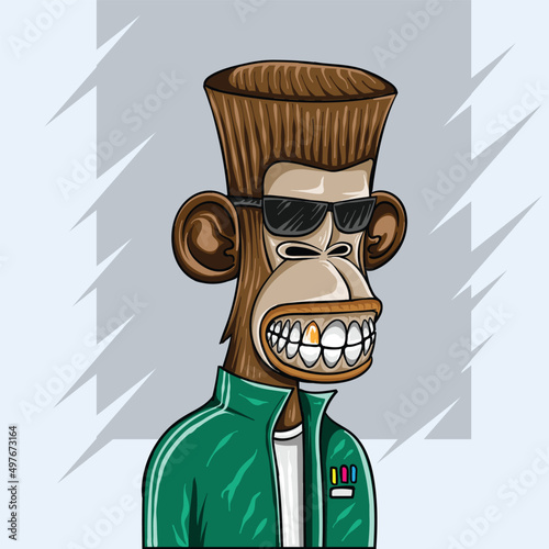 awesome bored ape glass eye nft style