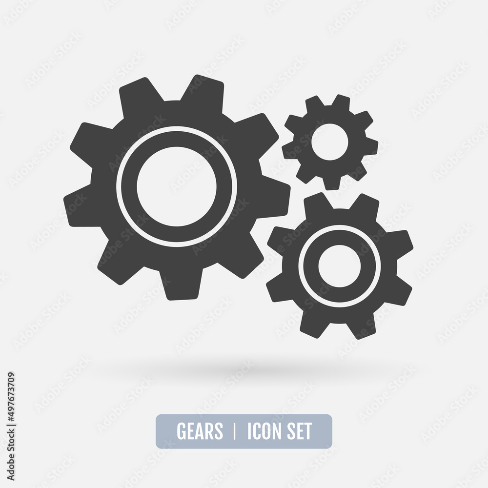 Gear icons isolated on white background. Cog icon design. Vector illustration Gear icons isolated on white background. Cog icon design. Vector illustration