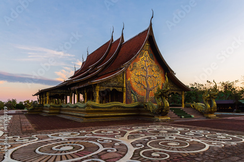 Thai temple Thailand Ubon Ratchathani Province Famous landmarks such as Sirindhorn Wararam Phu Prao (Wat Phu Prao Temple) © anuchit2012