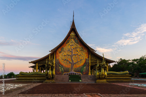 Thai temple Thailand Ubon Ratchathani Province Famous landmarks such as Sirindhorn Wararam Phu Prao (Wat Phu Prao Temple)
