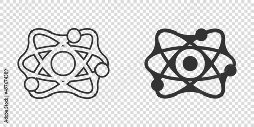 Science icon in flat style. Dna cell vector illustration on white isolated background. Molecule evolution business concept.