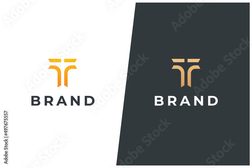 T Letter Vector Monogram Logo Concept Design