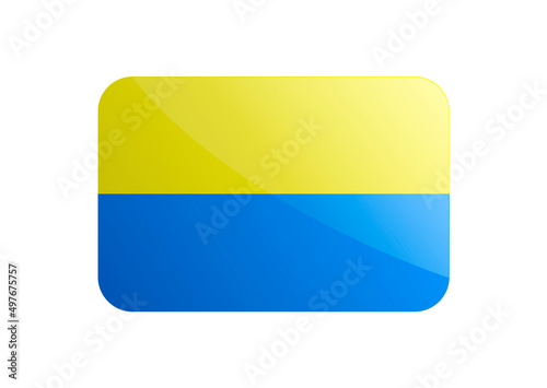 Blue yellow simple Ukraine flag